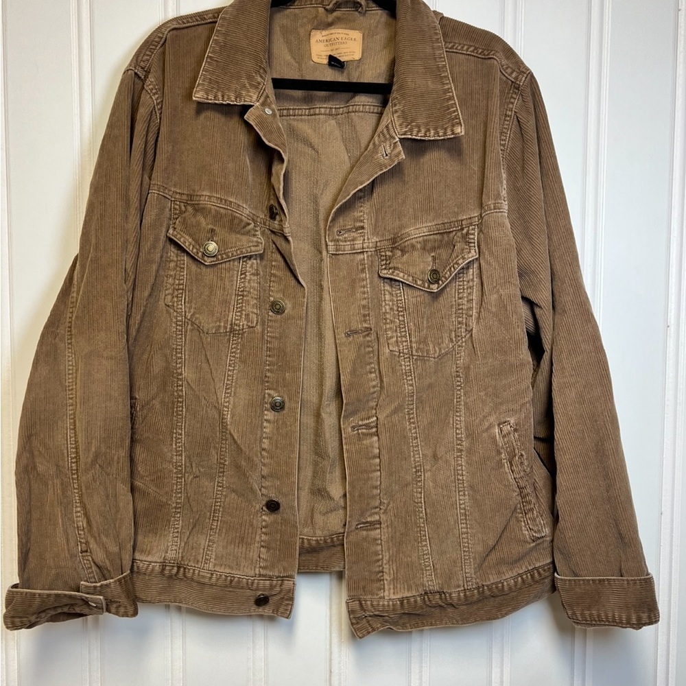 American Eagle Y2K Corduroy Trucker Jacket Men’s XL Brown